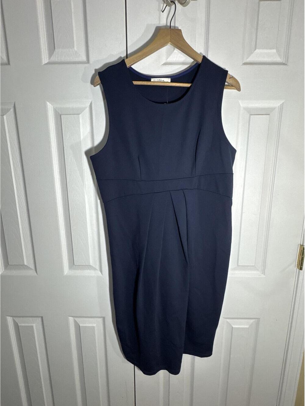 Hello Miz Navy Sleeveless Sheath Dress